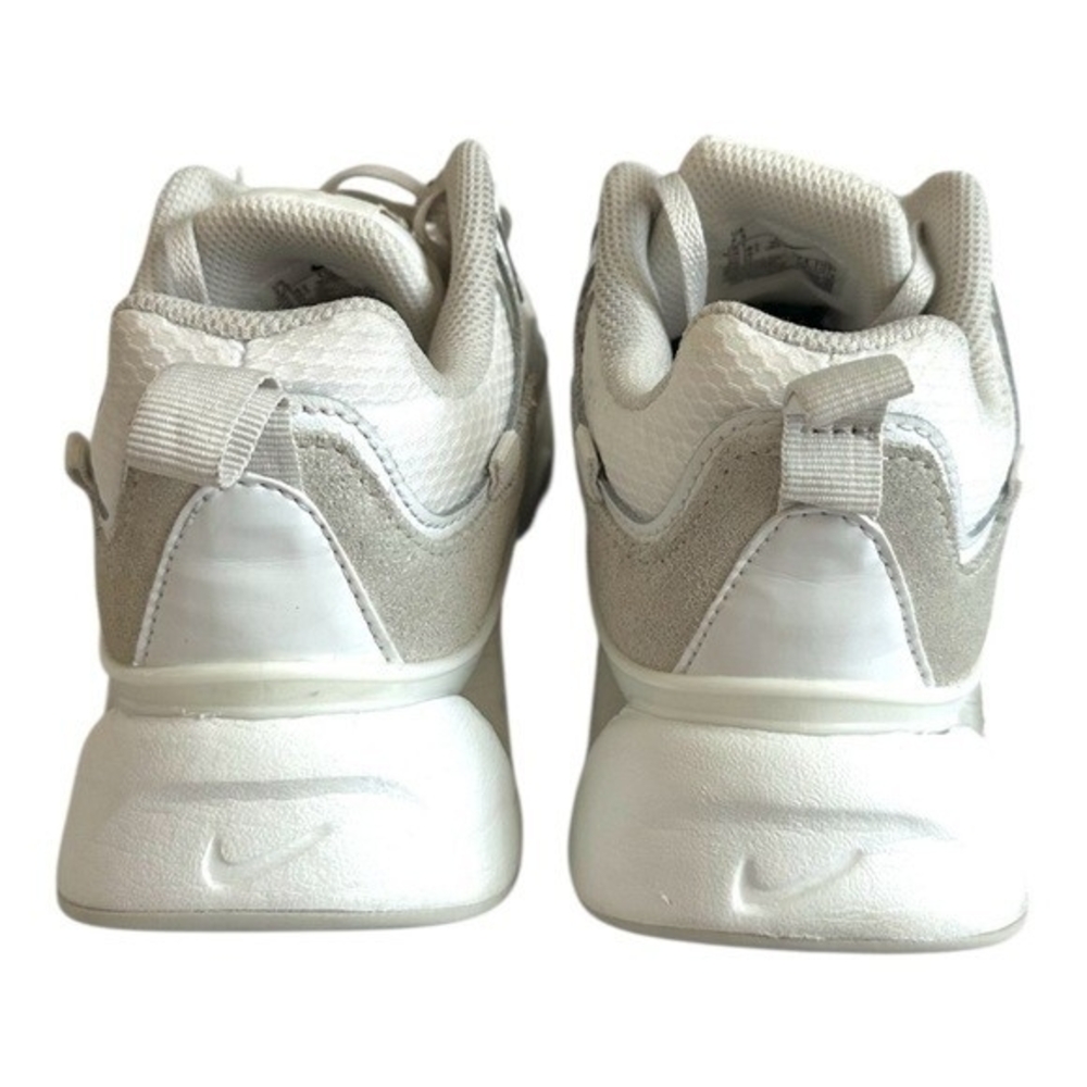 Nike Women’s White Leather Sneakers Gold Logo Casual Athletic Shoes Size 7.5 - Picture 9 of 11